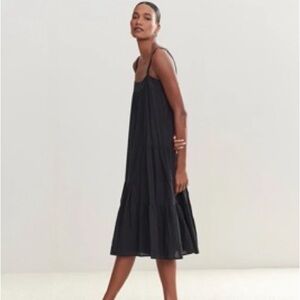 Jenni Kayne Black seeksucker flowy and light dress
